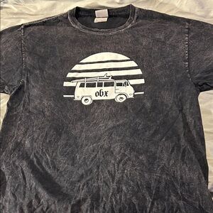Outer Banks Black Graphic Tee with Van Design